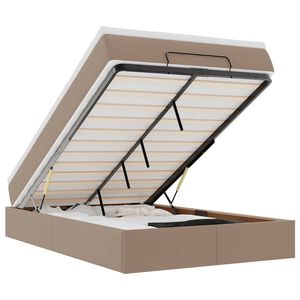 vidaXL Okvir kreveta s madraca cappuccina 120x190 cm od umjetne kože