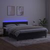 vidaXL Krevet box spring s madracem LED crni 180x200 cm bar&scaron;un