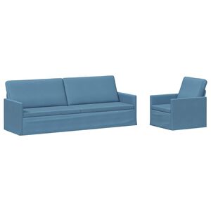 vidaXL Set sofe 2 pcs Plava Kordura tekstil