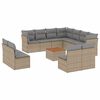 vidaXL 12-dijelni set vrtnih sofa od poliratana s jastucima bež