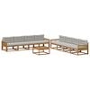 vidaXL Set vanjskih sofa 9 kom. Prirodna i Svjetlosiva
