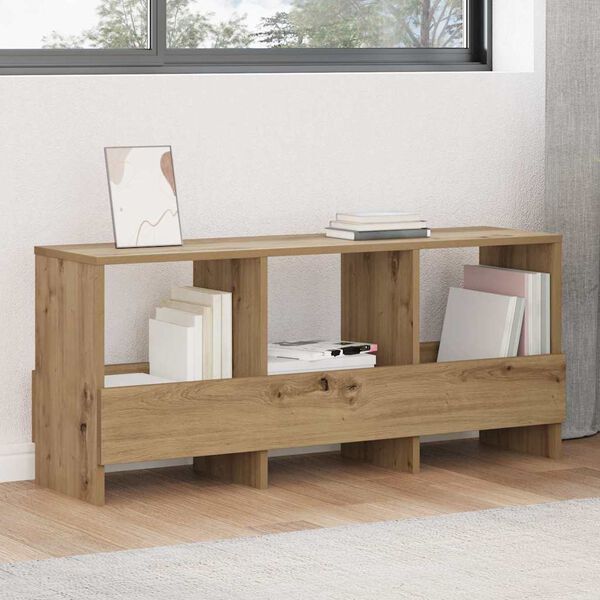 vidaXL Polica za časopise Umjetnički hrast 102 x 30 x 45 cm