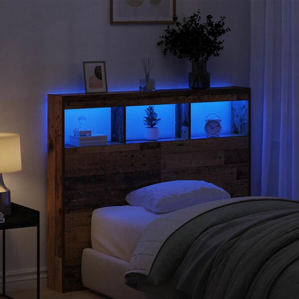 vidaXL Uzglavlje Staro drvo 120 x 17 x 102 cm Konstruirano drvo