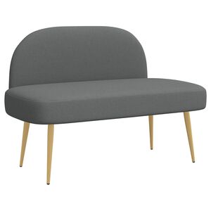 vidaXL Oblikovana klupa s naslonjačem Tamnosiva 110 x 60 x 76 cm