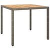 vidaXL Stol za vrt Siva 90 x 90 x 75 cm poliratan