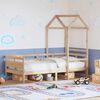 vidaXL Dnevni krevet s krovom 90 x 190 cm od masivne borovine