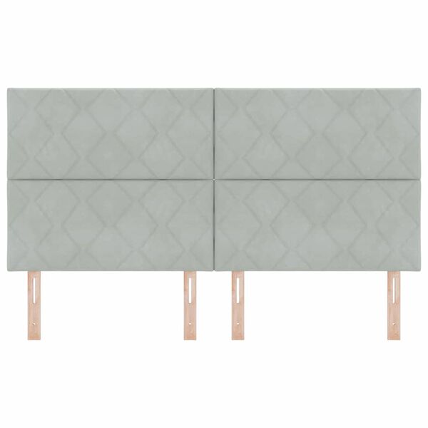 vidaXL Uzglavlje s uzglavljem Svjetlosiva 180 cm Bar&scaron;un