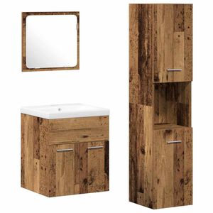 vidaXL Set namje&scaron;taja za kupaonicu 4 pcs Staro drvo Konstruirano drvo