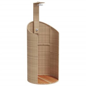 vidaXL Vanjski tu&scaron; sivi 100x100x241,5 cm poliratana i bagremovog drva