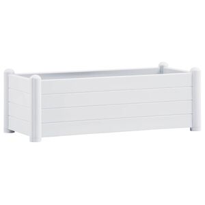 vidaXL Povi&scaron;ena vrtna gredica PP bijela 100 x 43 x 35 cm
