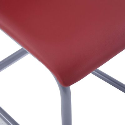vidaXL Konzolne blagovaonske stolice od umjetne kože 2 kom crvene