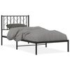 vidaXL Metalni okvir za krevet s uzglavljem crni 90x200 cm