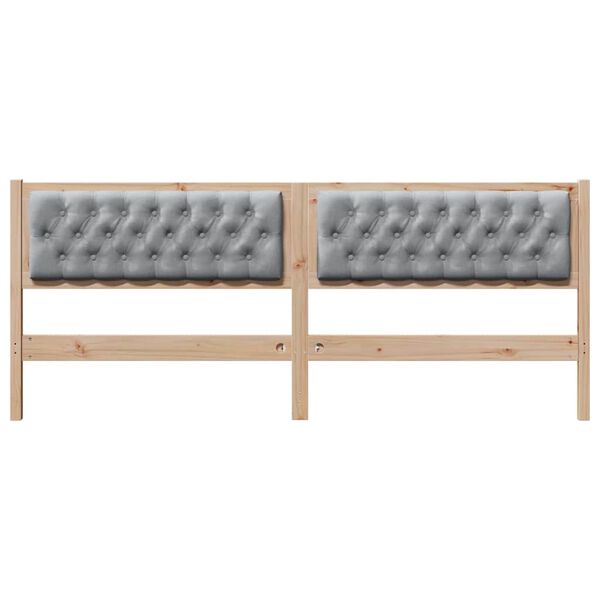 vidaXL Uzglavlje Ostalo Smeđa i svijetlo siva 200 cm Masivna borovina