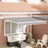 vidaXL Skrovita tenda Svijetlo siva 350 x 250 cm tkanina