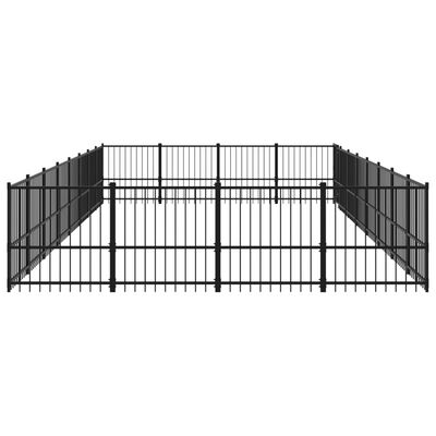 vidaXL Vanjski kavez za pse čelični 30,11 m²