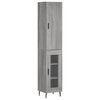 vidaXL Visoka komoda siva sonome 34,5x34x180 cm od konstruiranog drva
