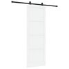 vidaXL Klizna vrata Bijela i crna 83 x 232 cm Masivna borovina