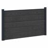 vidaXL Panel ograde WPC i aluminij Crna