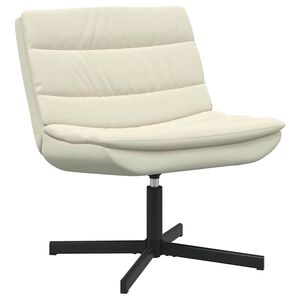 vidaXL Stolica na kotačiće Krema 63 x 75 x 76 cm Umjetna koža