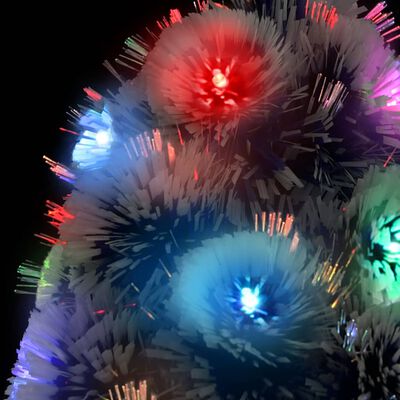 vidaXL Umjetno božićno drvce bijelo-plavo 210 cm optička vlakna