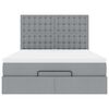 vidaXL Okvir kreveta s madraca svijetlosivi 140x200cm tkanine