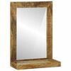 vidaXL Zrcalo za kupaonicu Smeđa 50 x 22 x 70 cm Čvrsto drvo manga