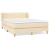 vidaXL Krevet s oprugama i madracem krem 140 x 190 cm od tkanine