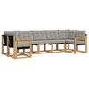 vidaXL Set vanjskih sofa 7 kom. Bijela i svjetlosiva