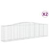 vidaXL Lučne gabionske ko&scaron;are 2 kom 400x50x100/120cm pocinčano željezo