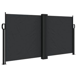 vidaXL Uvlačiva bočna tenda 120 x 600 cm crna