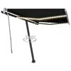 vidaXL Tenda na ručno uvlačenje s LED svjetlima 300 x 250 cm antracit