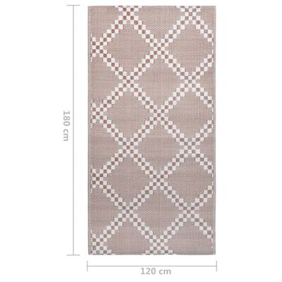 vidaXL Vanjski tepih smeđi 120 x 180 cm PP