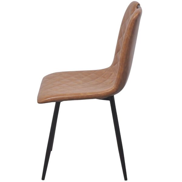 vidaXL Blagovaonske stolice od umjetne kože 2 kom smeđe