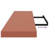 vidaXL Polica na zidu 4 pcs Crvena 120 x 23,5 x 4 cm Konstruirano drvo