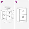 vidaXL Kabinet za datoteke s ladicama Crna 44 x 50 x 106.5 cm