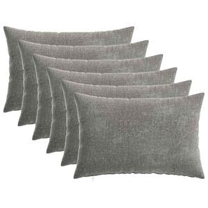vidaXL Presvlaka za jastuk 6 pcs HEERLEN Tamnosiva 30 x 50 cm