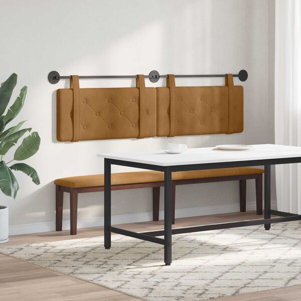 vidaXL Držeće uzglavlje Zidne Smeđa 190 x 55 x 5 cm Bar&scaron;un