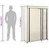 282424 vidaXL Folding Wardrobes 2 pcs Cream 110x45x175 cm Fabric