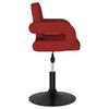 vidaXL Okretna blagovaonska stolica od tkanine crvena boja vina