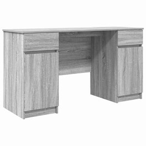 vidaXL Stol Sivi hrast sonoma Konstruirano drvo 140 x 49 x 76 cm
