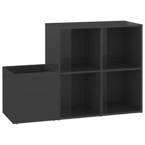 vidaXL Ormarić za cipele sjajni sivi 105x35,5x70 cm konstruirano drvo