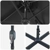 vidaXL Vrtni suncobran Crna 370 x 197 x 239 cm