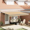 vidaXL Skrovita tenda Žuta i Siva 400 &times; 300 cm Platno i Aluminij