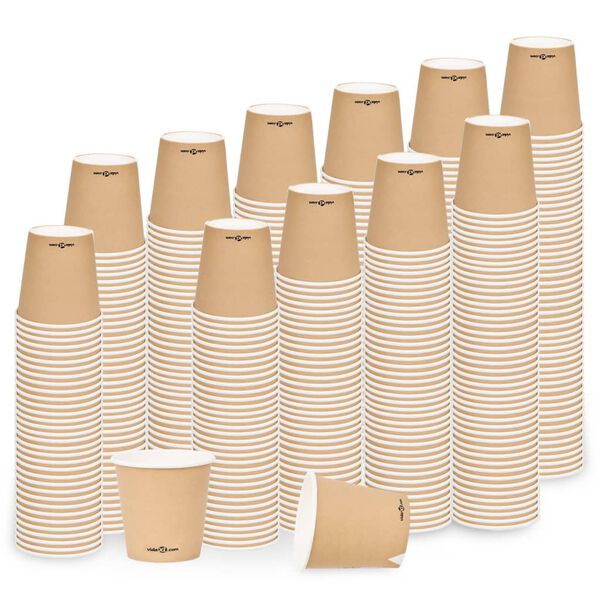 vidaXL Papirnate ča&scaron;e za kavu 120 ml 1000 kom smeđe