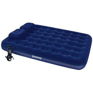 90750 Bestway Inflatable Flocked Airbed with Pillow and Air Pump 203 x 152 x 22 cm 67374