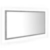 vidaXL LED kupaonsko ogledalo siva boja betona 90x8,5x37 cm akrilno