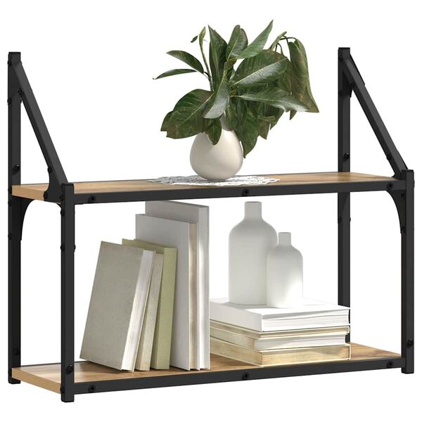 vidaXL Polica na zidu hrast artisan 60 x 21 x 51 cm Konstruirano drvo