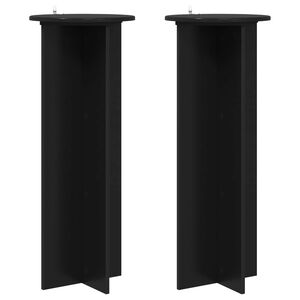vidaXL Stalak za biljke 2 kom. Crna &Oslash;40 x 100 cm Konstruirano drvo