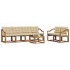 vidaXL Set vanjskih sofa s jastukom 7 pcs Prirodna i bež