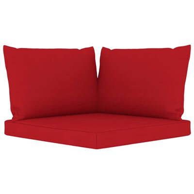 vidaXL Vrtni trosjed s crvenim jastucima